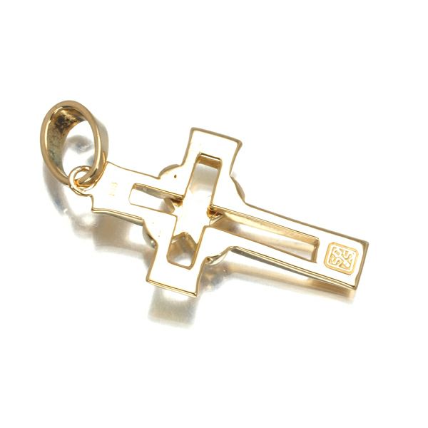 シンパシーオブソウル ペンダントトップ ダイヤ 0.02ct  クロス K18YG 