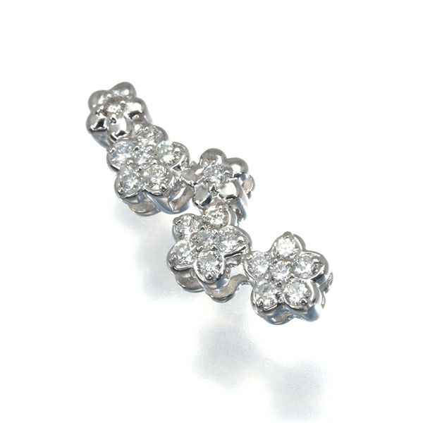 ダイヤ 0.35ct フラワー  ペンダントトップ Pt900 