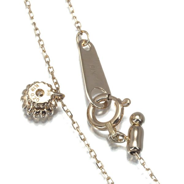 カシケイ ネックレス ブラウンダイヤ 0.20ct ミル  K18BG 