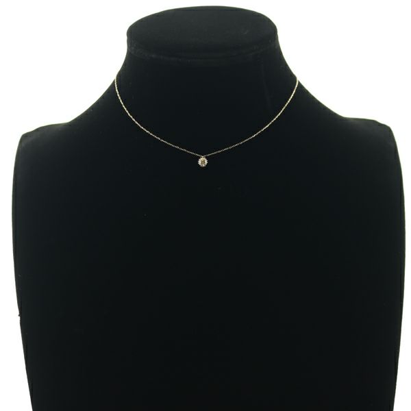 カシケイ ネックレス ブラウンダイヤ 0.20ct ミル  K18BG 
