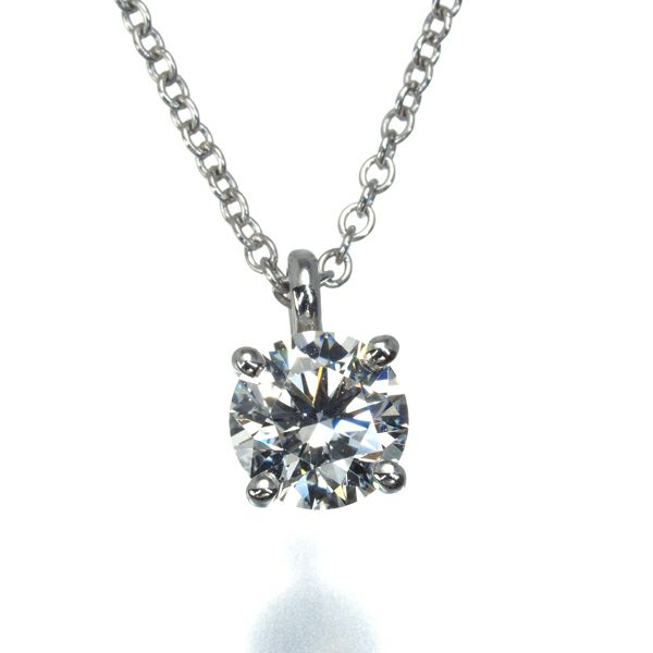 ティファニー ネックレス ダイヤ 0.49ct H VVS1 3EX ソリティア  Pt950 鑑定書