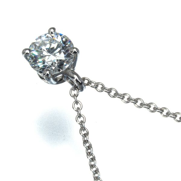 ティファニー ネックレス ダイヤ 0.49ct H VVS1 3EX ソリティア  Pt950 鑑定書