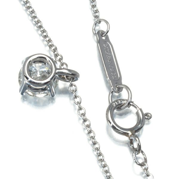 ティファニー ネックレス ダイヤ 0.49ct H VVS1 3EX ソリティア  Pt950 鑑定書