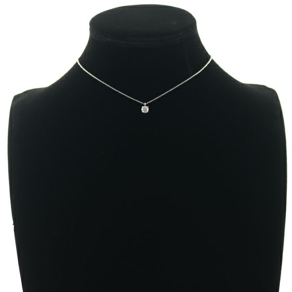 ティファニー ネックレス ダイヤ 0.49ct H VVS1 3EX ソリティア  Pt950 鑑定書