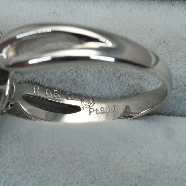三越 リング ルビー 0.80ct ダイヤ 0.77ct  クラシック 14号 Pt900 鑑別書