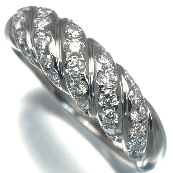 ロイヤルアッシャー リング ダイヤ 0.53ct  15号 Pt900