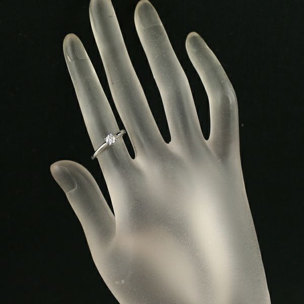 カルティエ リング ダイヤ 0.23ct D VS1 3EX ソリテール 49号 Pt950 鑑定書