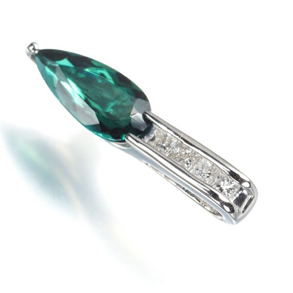 グリーントルマリン 1.40ct ダイヤ 0.17ct   ペンダントトップ Pt900 
