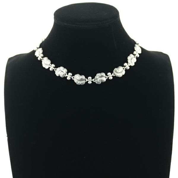 ジョージジェンセン ネックレス  ムーンライトグレープ 96A リーフ シルバー925 