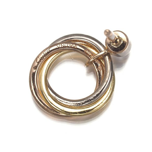 カルティエ ピアス ダイヤ トリニティ スリーカラー 片耳 K18YG/WG/PG 