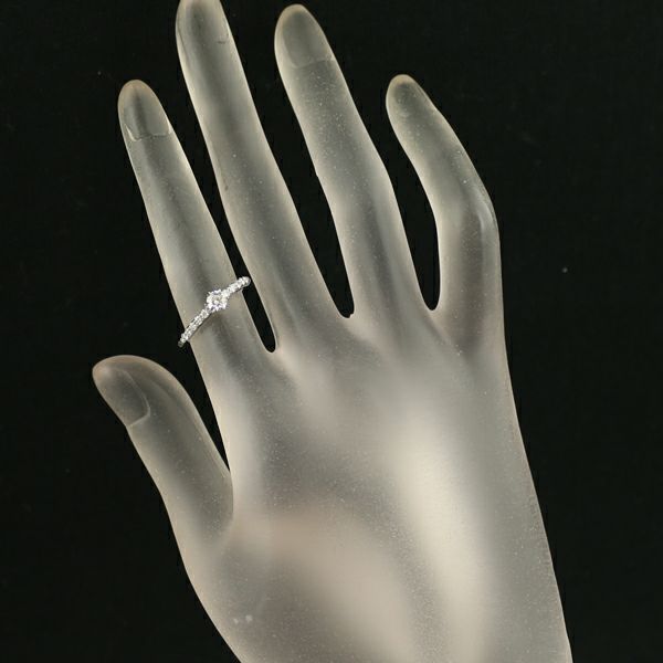 ラザール リング ダイヤ 0.23ct F VS2/0.13ct  8号 Pt950 鑑定書