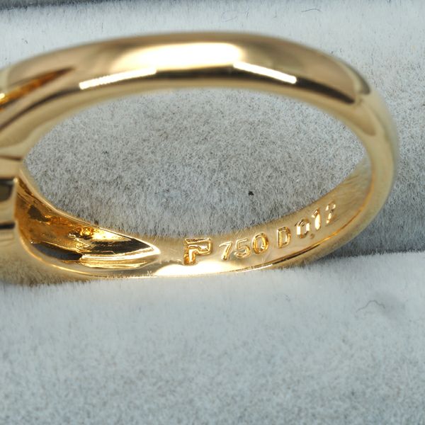 ポーラ リング ルビー 0.13ct ダイヤ 0.12ct  9.5号 K18YG 