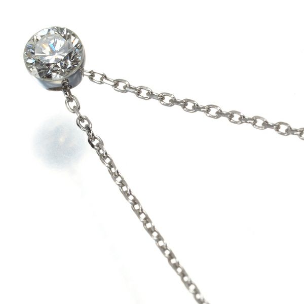 スタージュエリー ネックレス ダイヤ 0.18ct  一粒 Pt950 