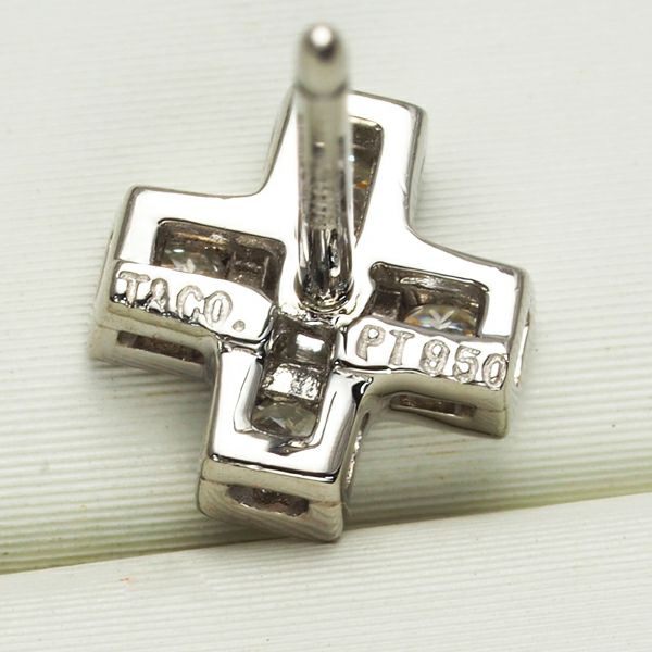 ティファニー ピアス ダイヤ クルーシーフォーム クロス  Pt950 