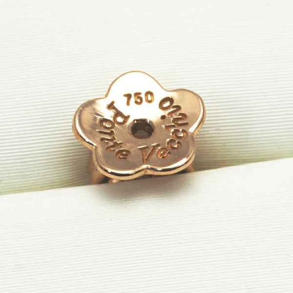ポンテヴェキオ ピアス ピンクサファイア 0.34ct ダイヤ 0.01ct  フラワー 片耳 K18PG 