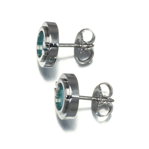 ティファニー ピアス ターコイズ Tトゥー サークル K18WG 