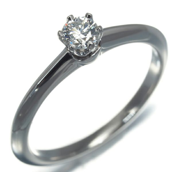 ティファニー リング ダイヤ 0.19ct ソリティア 11号 Pt950 