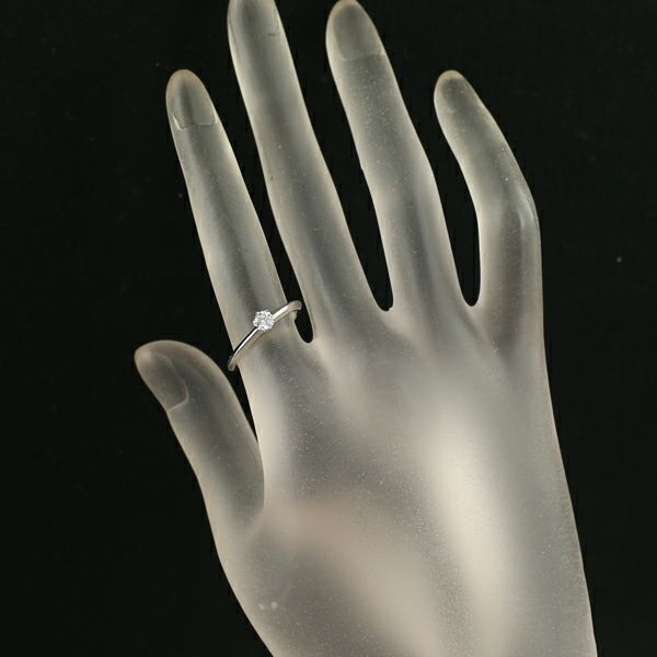 ティファニー リング ダイヤ 0.19ct ソリティア 11号 Pt950 