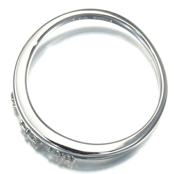 スタージュエリー リング ダイヤ 0.06ct  ウェーブ 12号 Pt950 
