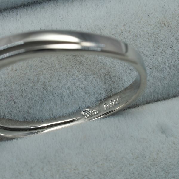 スタージュエリー リング ダイヤ 0.06ct  ウェーブ 12号 Pt950 