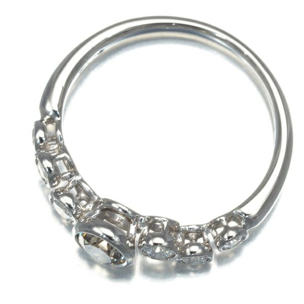 カシケイ リング ダイヤ 0.30ct/0.20ct ベゼル 12.5号 Pt900 