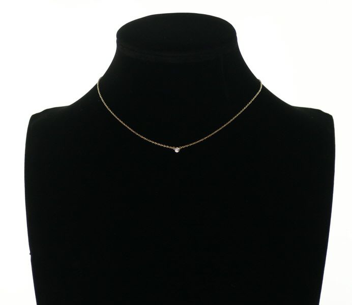 ティファニー ネックレス ダイヤ 0.05ct バイザヤード  K18YG 