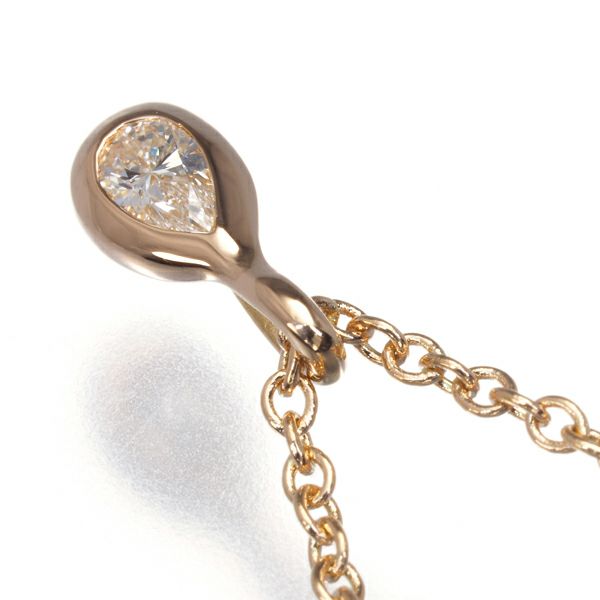 ティファニー ネックレス ダイヤ 0.07ct程 バイザヤード ペアシェイプ K18PG 