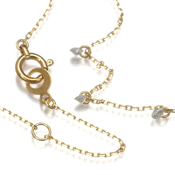 アーカー ネックレス ダイヤ ビンドゥ 3Pieces ステーション K18YG 