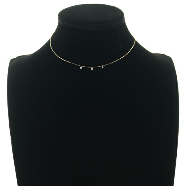 アーカー ネックレス ダイヤ ビンドゥ 3Pieces ステーション K18YG 