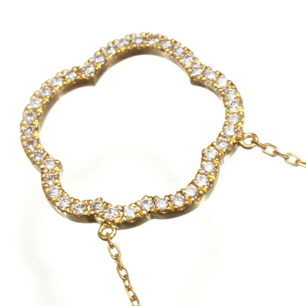 アーカー ネックレス ダイヤ 0.16ct ベルベットフラワー  K18YG 