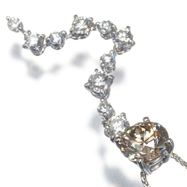 カシケイ ネックレス ダイヤ 1.248ct/0.70ct   Pt900/Pt850 
