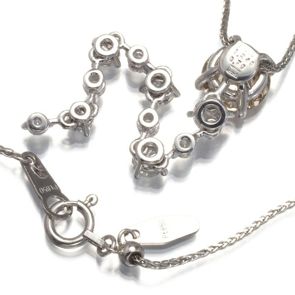 カシケイ ネックレス ダイヤ 1.248ct/0.70ct   Pt900/Pt850 