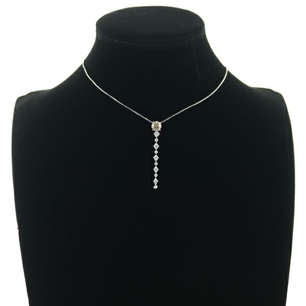 カシケイ ネックレス ダイヤ 1.248ct/0.70ct   Pt900/Pt850 