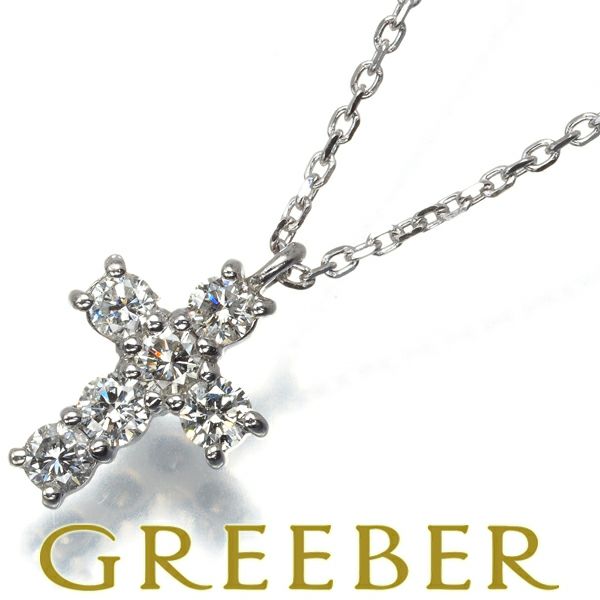 ヴァンドーム ネックレス ダイヤ 0.30ct  クロス Pt900/Pt850 