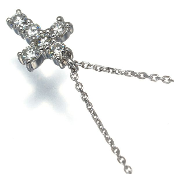 ヴァンドーム ネックレス ダイヤ 0.30ct  クロス Pt900/Pt850 