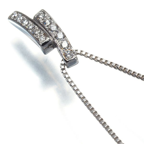 ヴァンドーム ネックレス ダイヤ 0.10ct   K18WG 