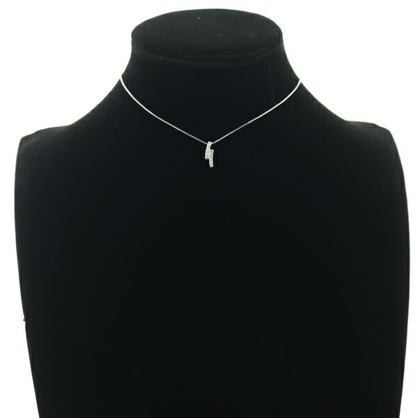 ヴァンドーム ネックレス ダイヤ 0.10ct   K18WG 