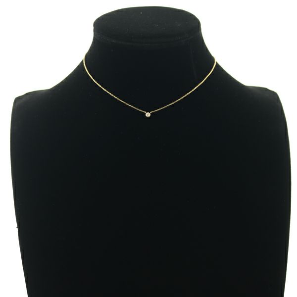 スタージュエリー ネックレス ダイヤ 0.07ct  一粒 K18YG 