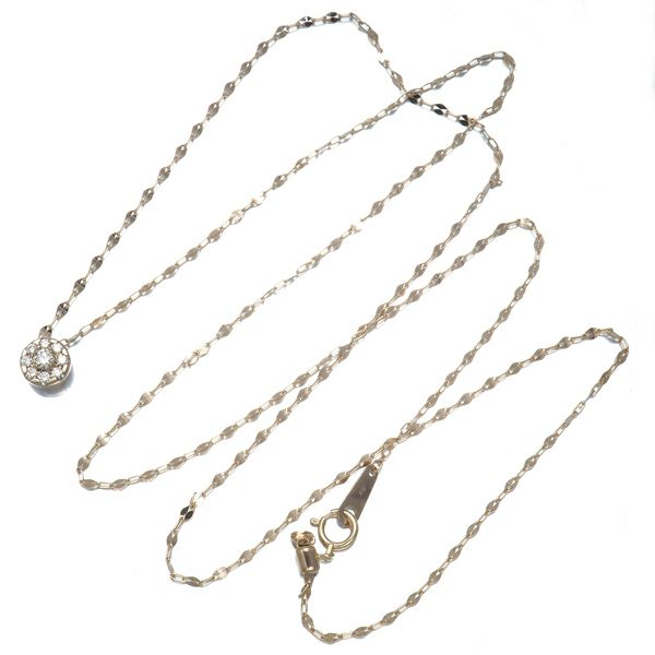 カシケイ ネックレス ブラウンダイヤ 0.25ct アダマス エステールコラボレーション ロング K18BG 