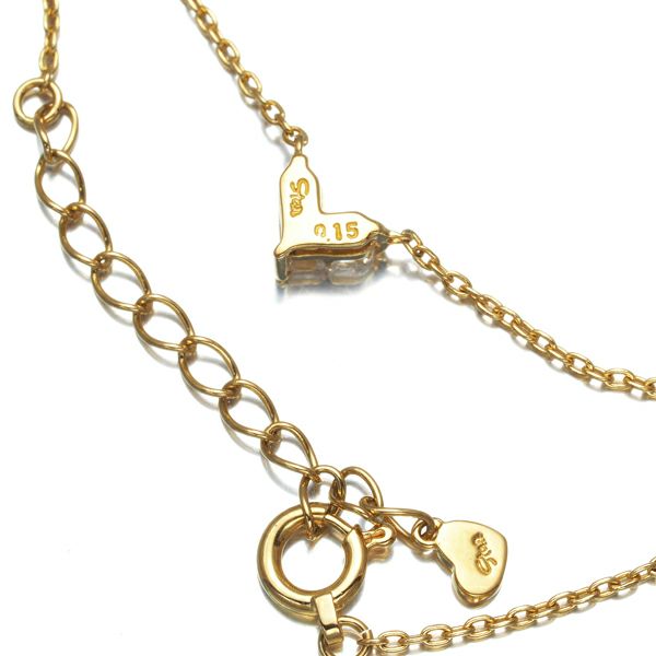 スタージュエリー ネックレス ダイヤ 0.15ct ミステリアスハート  K18YG 