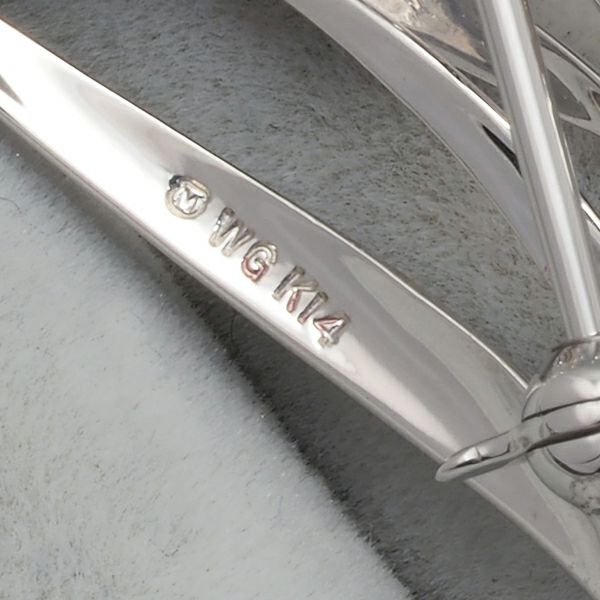 ミキモト ブローチ パール アコヤ真珠 5.6-6.8mm ダイヤ   K14WG 
