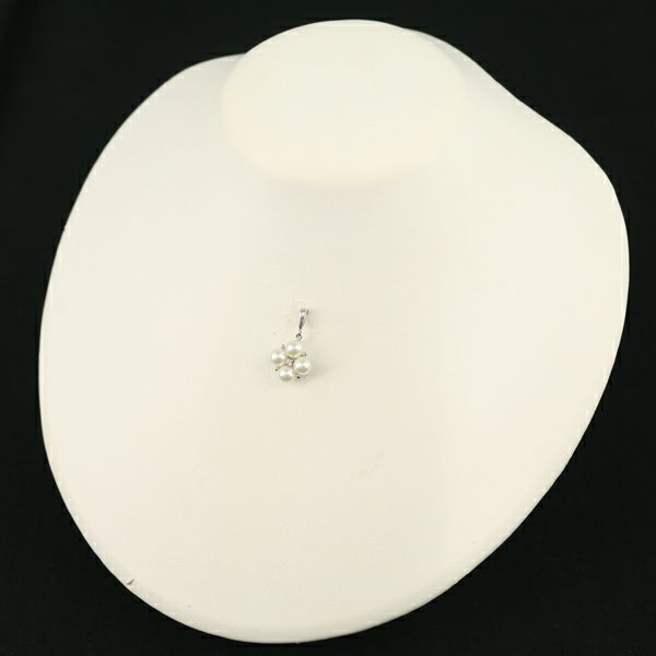 ミキモト ペンダントトップ パール アコヤ真珠 5.4mm ダイヤ   K18WG 