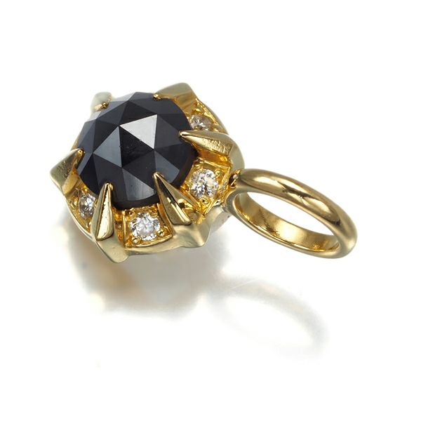 SJX ペンダントトップ ダイヤ 0.60ct/0.06ct ラウンドチャーム K18YG 