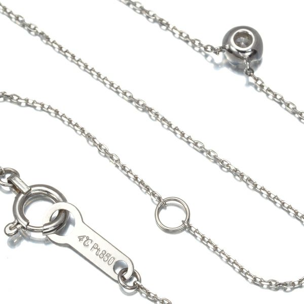 4℃ ネックレス ダイヤ  一粒 Pt850 