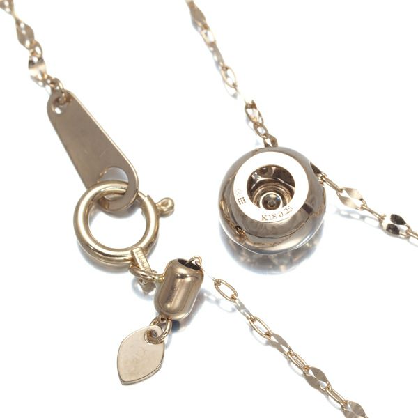 カシケイ ネックレス ダイヤ 0.25ct エステールコラボ  ロング K18BG 