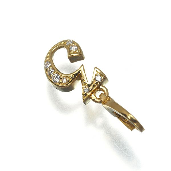 ゆきざき ペンダントトップ ダイヤ 0.03ct ノンブルプティ ナンバー No.3 チャーム K18YG 