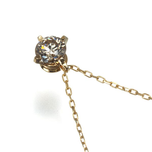 カシケイ ネックレス ダイヤ 0.27ct ソリティア  K18YG 