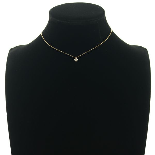 カシケイ ネックレス ダイヤ 0.27ct ソリティア  K18YG 