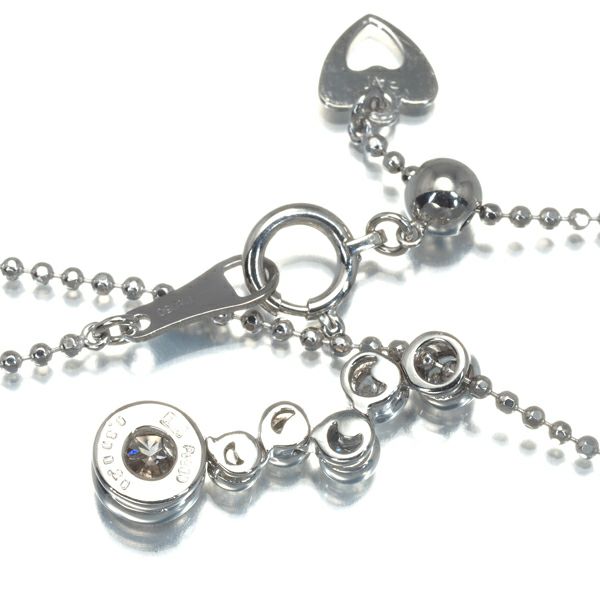 カシケイ ネックレス ダイヤ 0.30ct/0.20ct ベゼル  Pt900/Pt850 