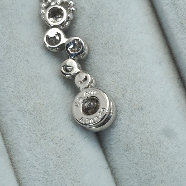 カシケイ ネックレス ダイヤ 0.30ct/0.20ct ベゼル  Pt900/Pt850 